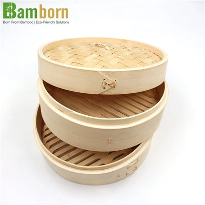 Multi-Layer Bamboo Steamer For Restaurants